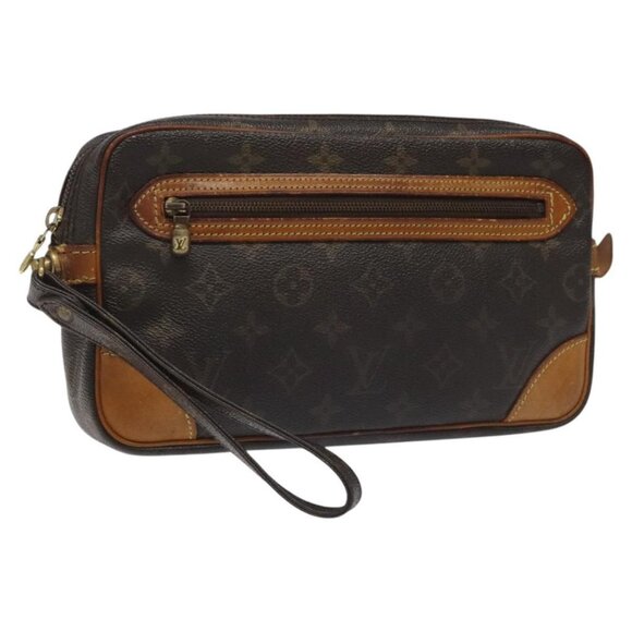 LOUIS VUITTON Monogram Marly Dragonne GM Clutch Bag M51825 LV Auth JB047 - Picture 1 of 16